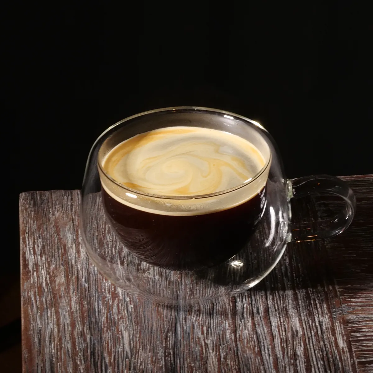 Clear black coffee served at Dorle